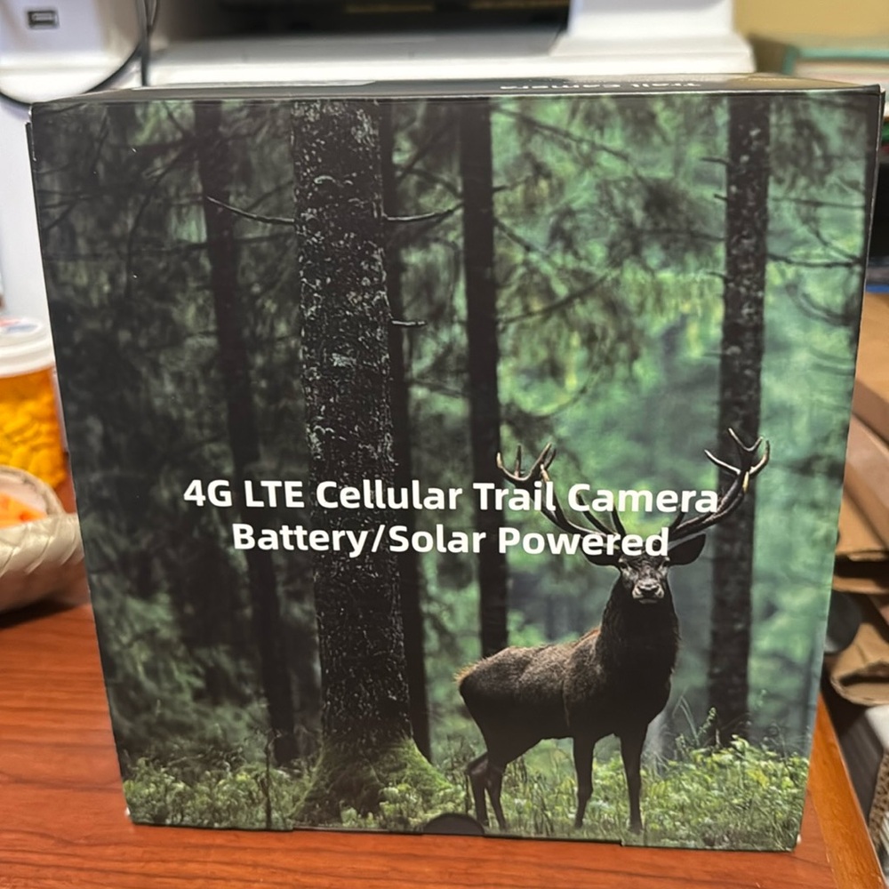 4G LTE Cellular Trail Camera with Solar Panel & SIM Card